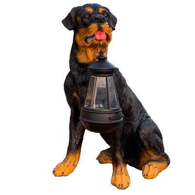 Садовая фигурка на солнечной батарее Ротвейлер Rotty-2